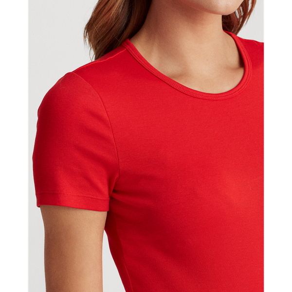 Orient Red Cotton-Blend Tee Lauren 5