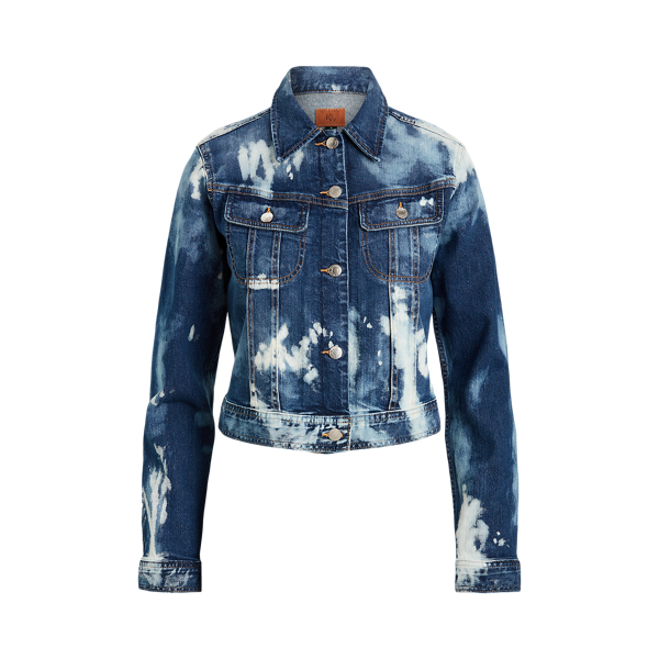 Coastal Blue Wash Bleach-Dye Denim Jacket Lauren 2