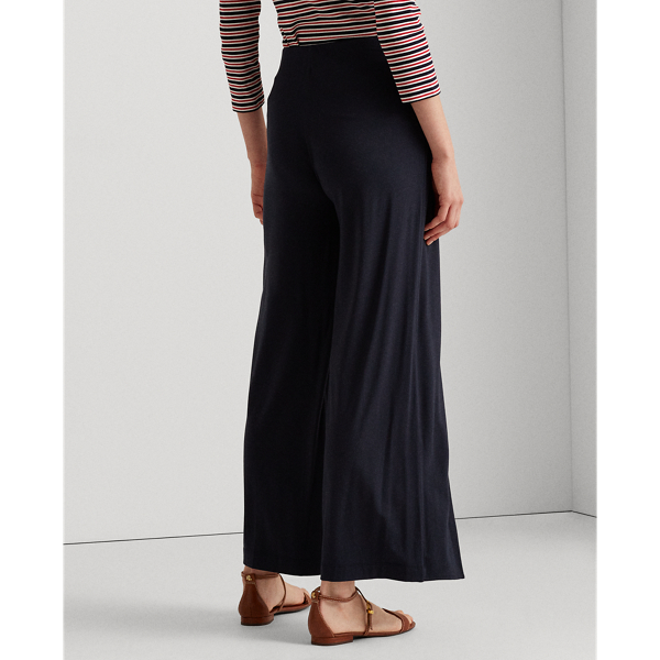 Lauren Navy Stretch Wide-Leg Trouser Lauren 4