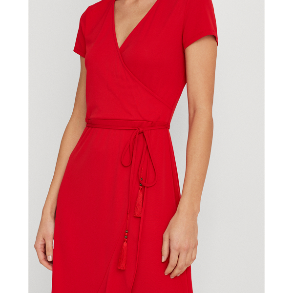 Orient Red Matte Jersey Dress Lauren 6