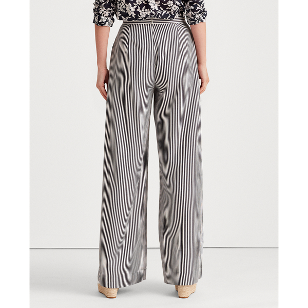 Weite Twillhose mit Streifen Lauren in Lauren-Navy/Seidenwei&szlig; 3