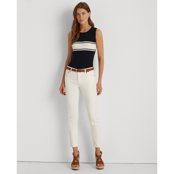 Lauren Navy/White Striped Cotton-Blend Jumper Lauren 3