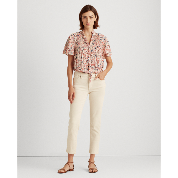 Pink Multi Floral Georgette Top Lauren 3