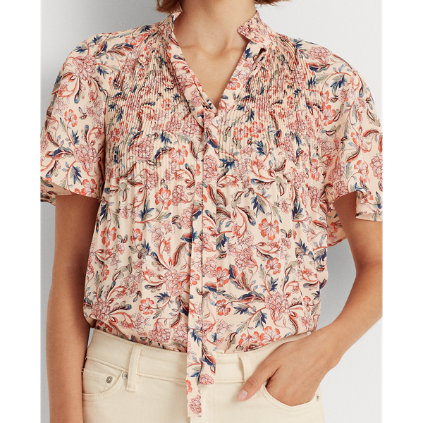 Pink Multi Floral Georgette Top Lauren 5