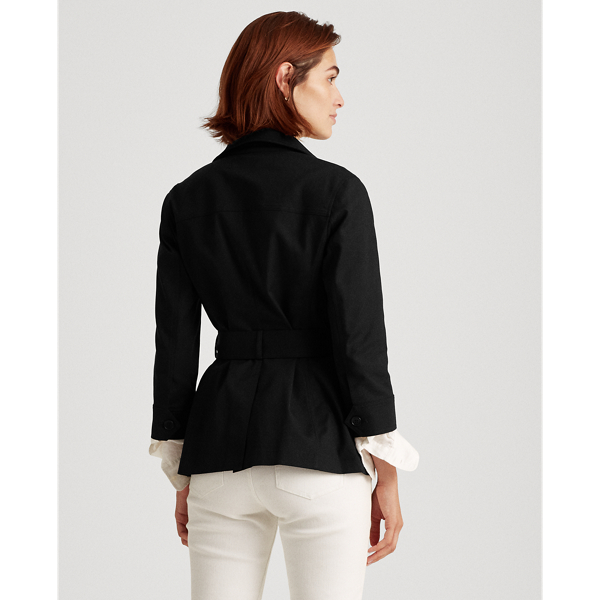 Black Stretch Cotton Jacket Lauren 5