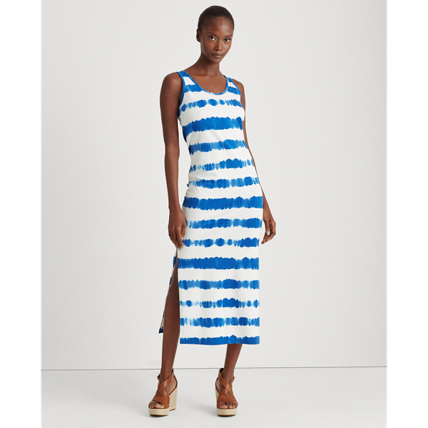 Blue Multi Striped Cotton Maxidress Lauren 3