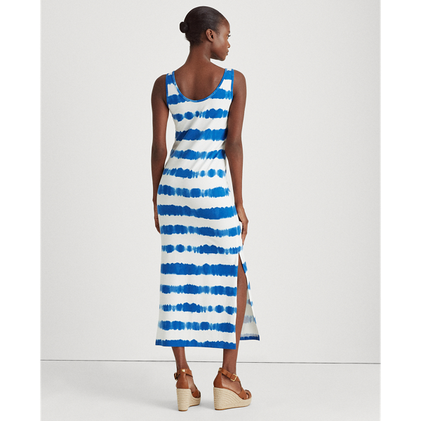 Blue Multi Striped Cotton Maxidress Lauren 4