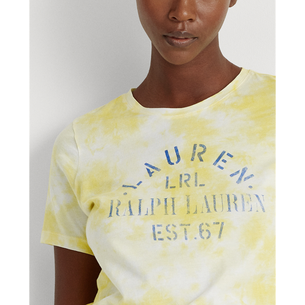 Lemon Daffodil Multi Tie-Dye Cotton-Blend Tee Lauren 5
