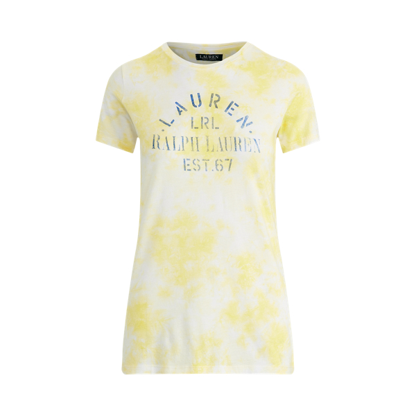 Lemon Daffodil Multi Tie-Dye Cotton-Blend Tee Lauren 2