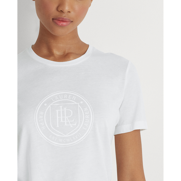 White Graphic Logo Tee Lauren 5
