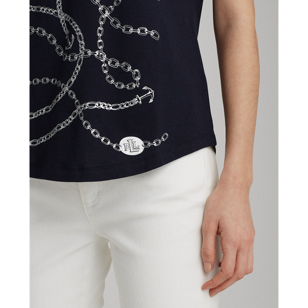 Lauren Navy Anchor-Print Cotton Tee Lauren 5