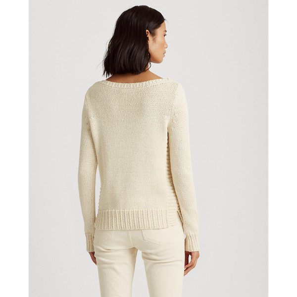 Mascarpone Cream Cotton-Blend Jumper Lauren 4
