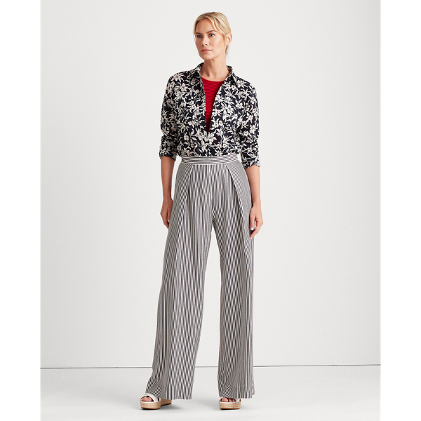 Chemisier en coton fleuri Lauren en Lauren Navy/Cream 3