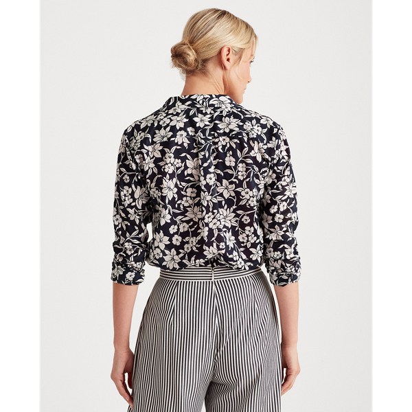 Chemisier en coton fleuri Lauren en Lauren Navy/Cream 4