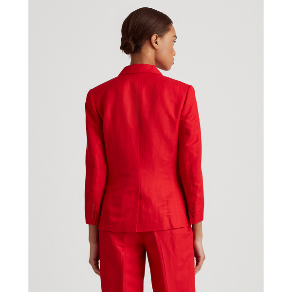 Orient Red Linen Twill Blazer Lauren 4