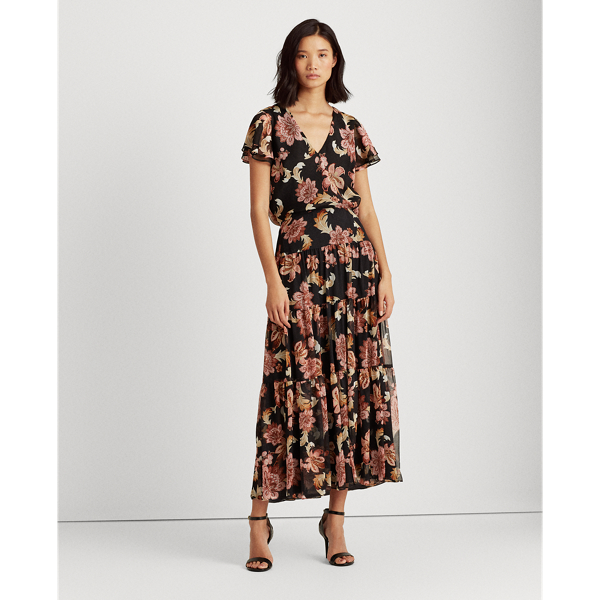 Polo Black Multi Floral Georgette Top Lauren 3