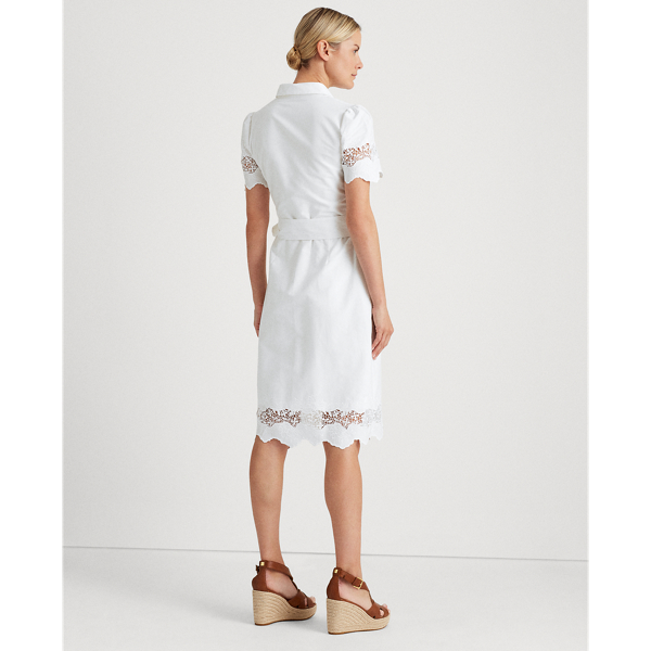 White Eyelet Cotton Shirtdress Lauren 5
