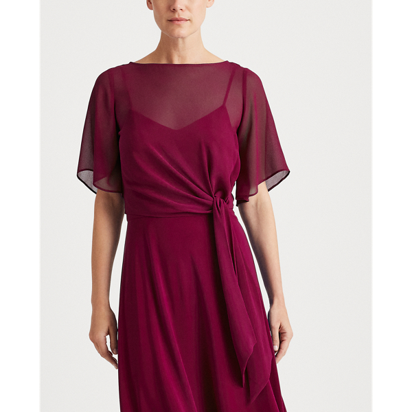 Exotic Ruby Jersey Fit-and-Flare Dress Lauren 5