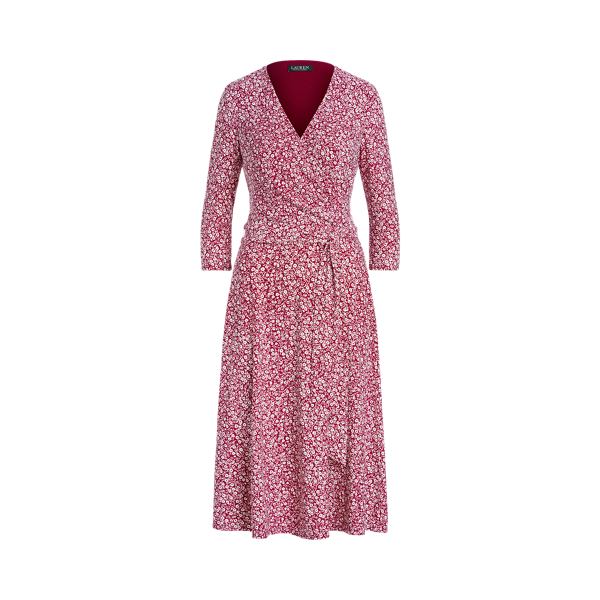 Floral Jersey Surplice Dress Lauren 1