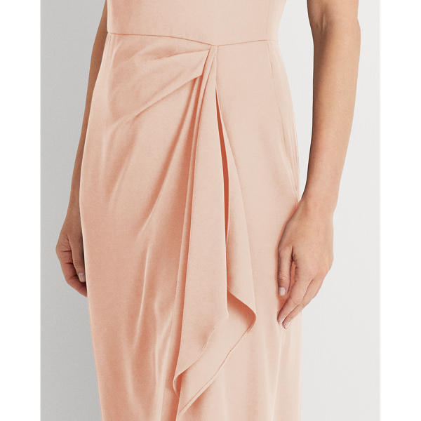 Peachy Sky Georgette V-Neck Dress Lauren 5