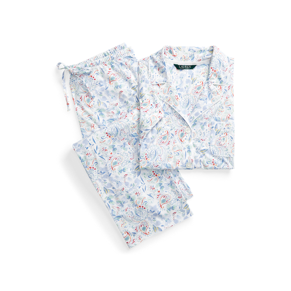 Baumwoll-Pyjama mit Caprihose Lauren in 1