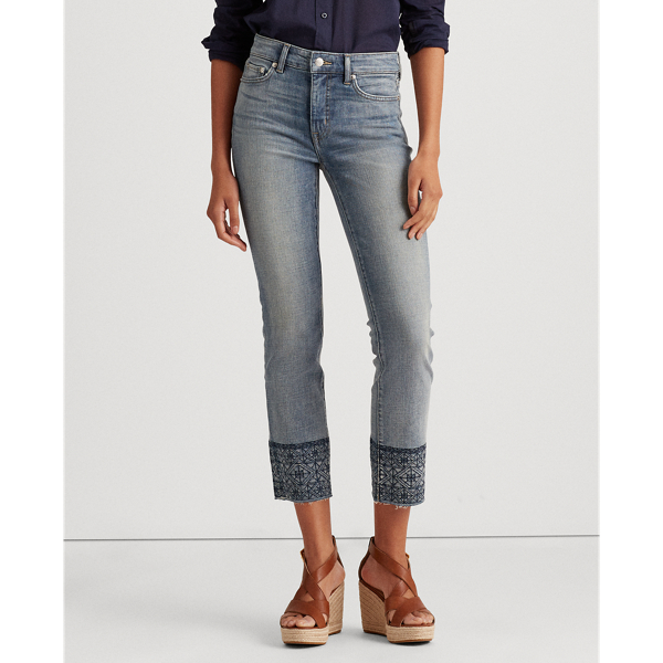 Highland Indigo Wash Premier Straight Ankle Jean Lauren 4