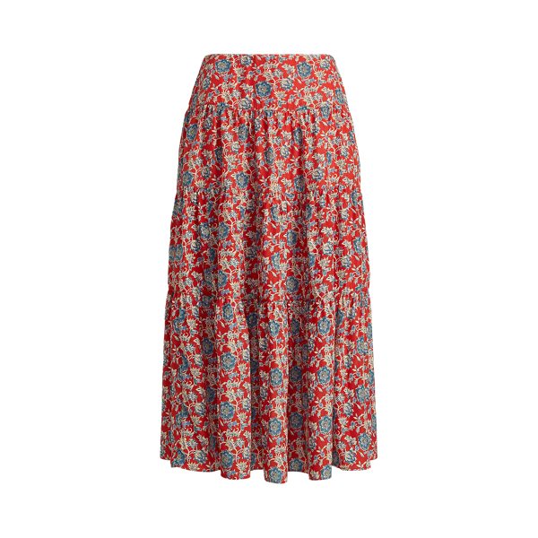 Floral Tiered Peasant Skirt Lauren in 1