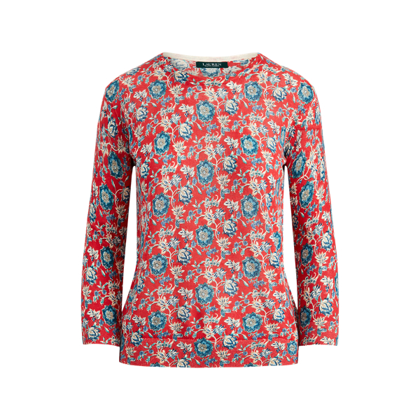 Pull fleuri en lin et coton Lauren en 1