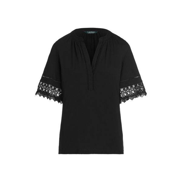 Top aus Baumwolljersey mit Spitze Lauren in 1