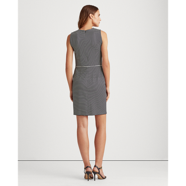 Lauren Navy/Pale Cream Button-Trim Ponte Dress Lauren 5