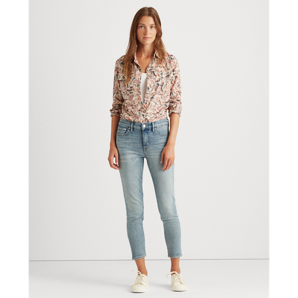 Pink Multi Floral Cotton Shirt Lauren 3