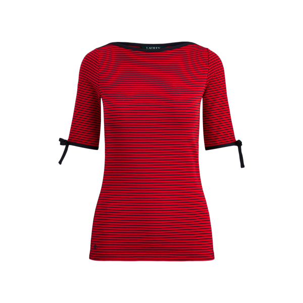 Maglietta in misto cotone a righe Lauren in 1