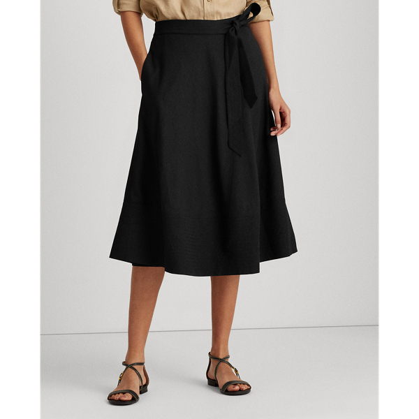 Jupe trapèze en lin