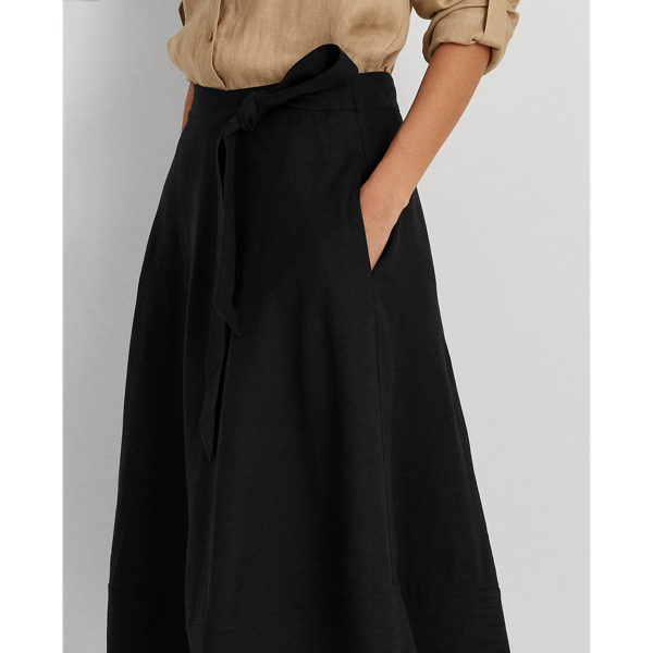 Jupe trapèze en lin