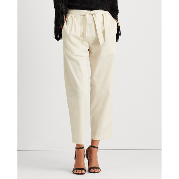 Cotton Twill Straight Pant Lauren in Mascarpone Cream 3