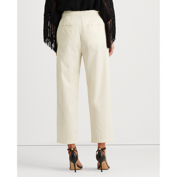 Cotton Twill Straight Pant Lauren in Mascarpone Cream 4
