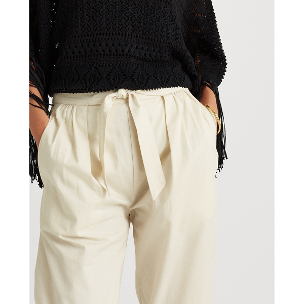 Cotton Twill Straight Pant Lauren in Mascarpone Cream 5