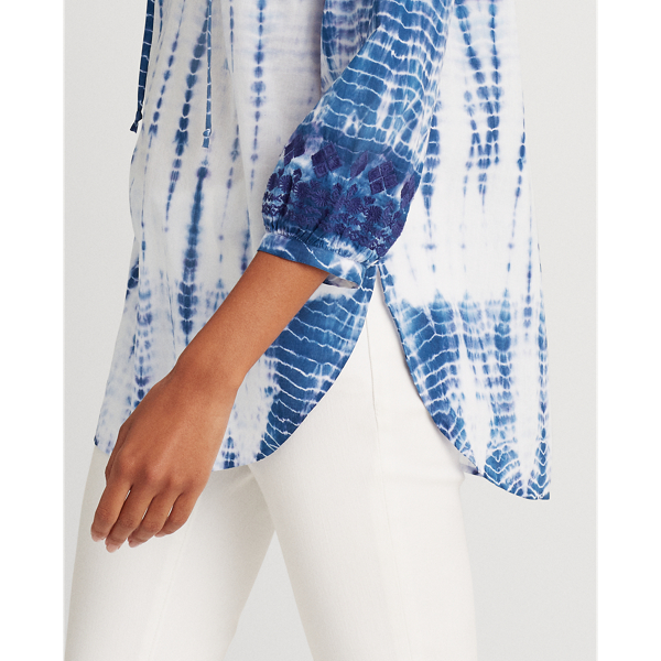 Blue Multi Tie-Dye Cotton Top Lauren 5