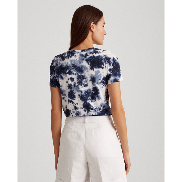 Lauren Navy Multi Tie-Dye Cotton-Blend Tee Lauren 4