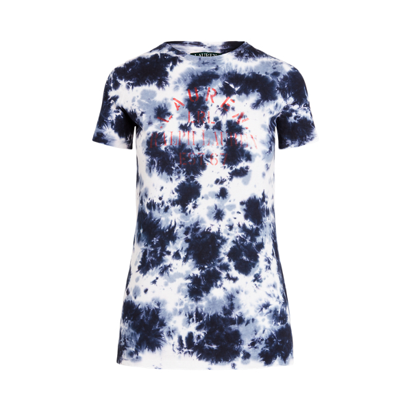 Lauren Navy Multi Tie-Dye Cotton-Blend Tee Lauren 2