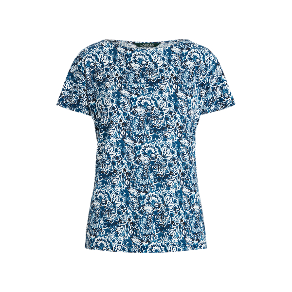 Floral Flutter-Sleeve Tee Lauren 1