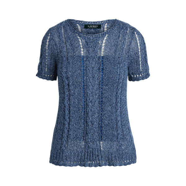 Cable-Knit Linen-Blend Jumper Lauren 1