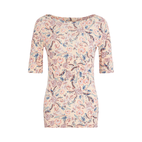 Floral Cotton-Blend Top Lauren 1