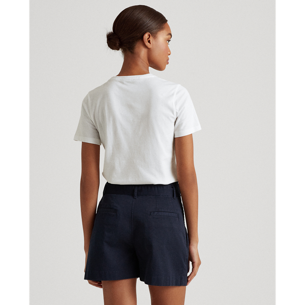 White Print Cotton-Blend Tee Lauren 4