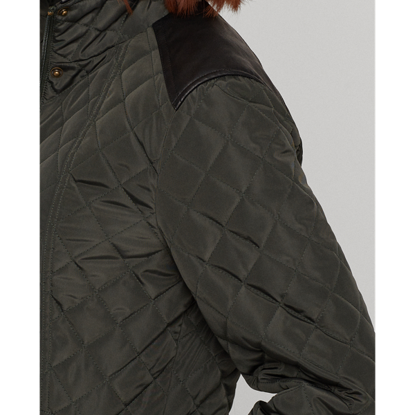 Hunter Green Quilted Jacket Lauren 6
