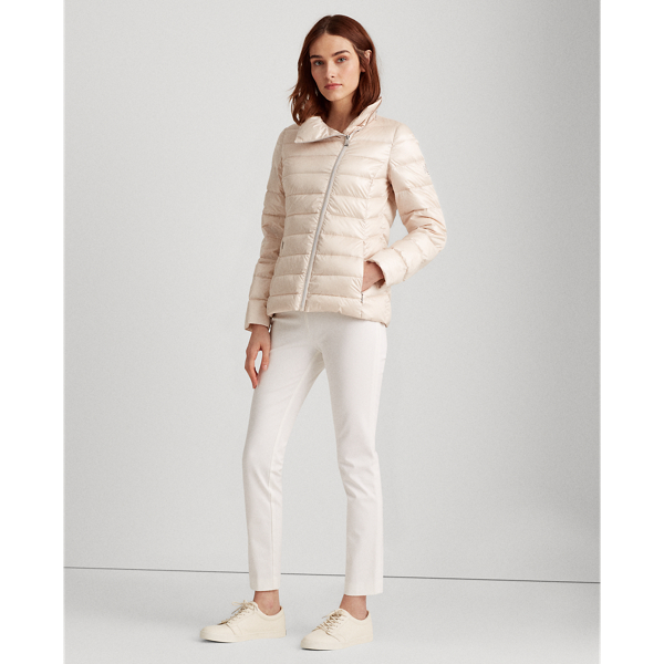 Canyon Khaki Asymmetrical Down Jacket Lauren 4