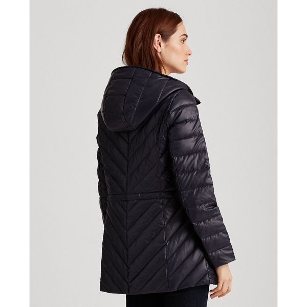 Multi Plaid Packable Down Anorak Coat Lauren 5