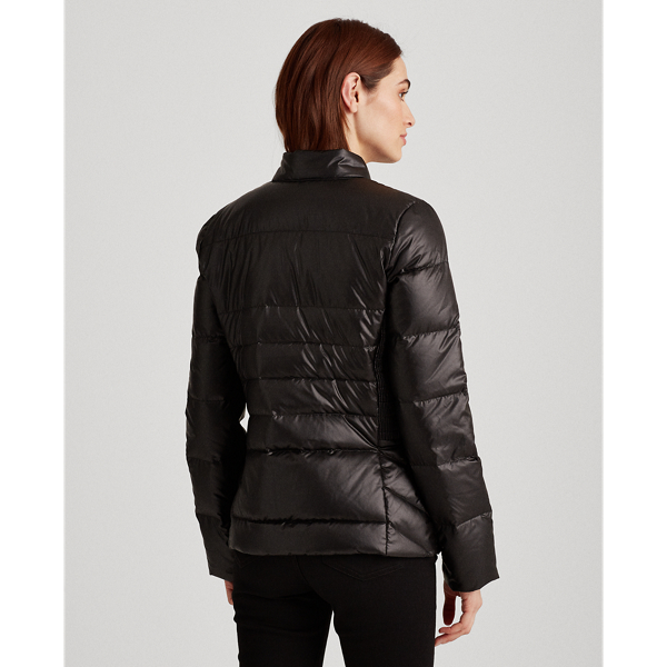 Black Down Moto Jacket Lauren 5