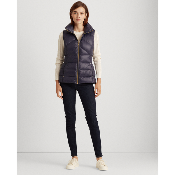 Navy Packable Down Gilet Lauren 4