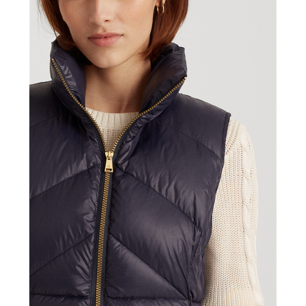 Navy Packable Down Gilet Lauren 6